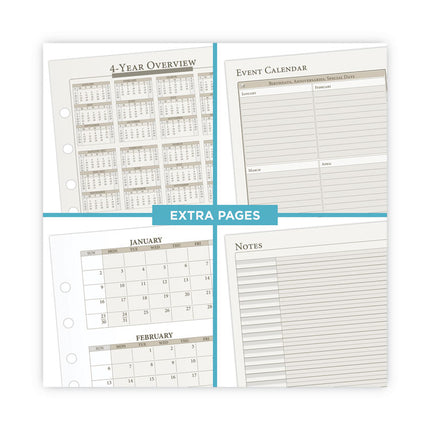 2-Page-Per-Week Planner Refills, 8.5 x 5.5, White Sheets, 12-Month (Jan to Dec): 2025