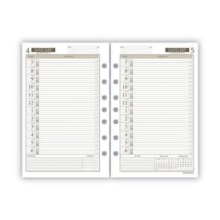 1-Page-Per-Day Planner Refills, 8.5 x 5.5, White Sheets, 12-Month (Jan to Dec): 2025