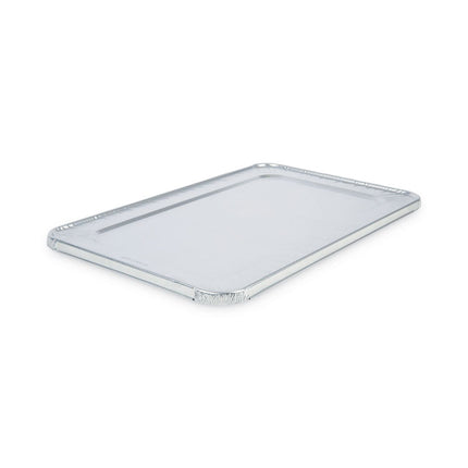Aluminum Steam Table Pan Lids, Fits Full-Size Deep Pan, 380 Gauge, 0.63" Deep, 12.88 x 20.81, 50/Carton