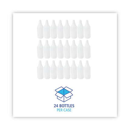 Embossed Plastic Spray Bottle, 32 oz, Clear, 24/Carton
