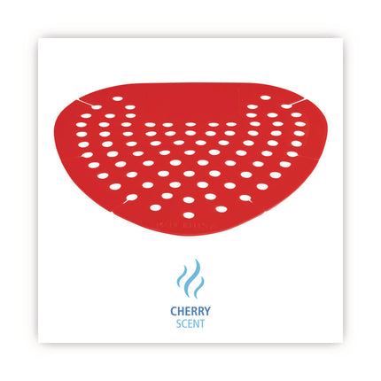 Deodorizing Urinal Screen, Cherry Scent, Red, Dozen