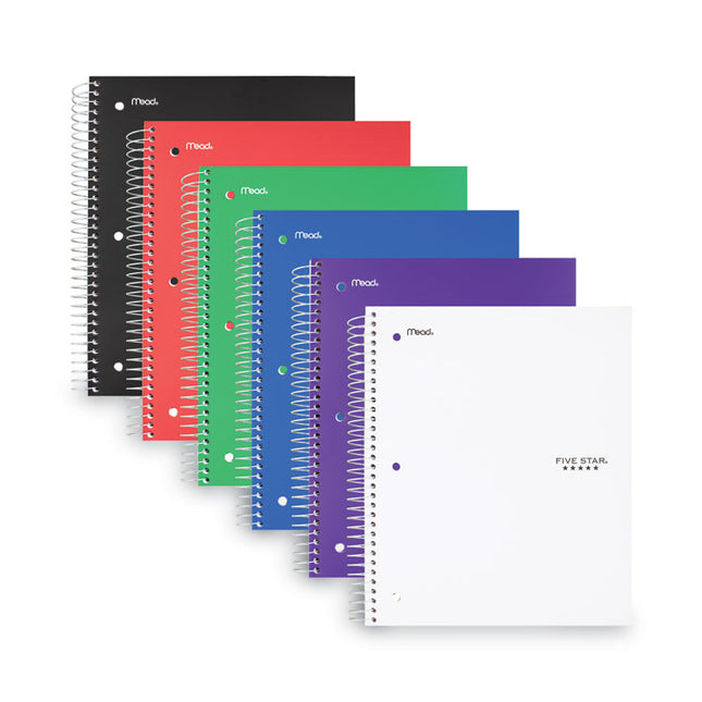 Wirebound Notebook, 3-Subject, Wide/Legal Rule, Randomly Assorted Cover Color (Set 6), (150) 10.5 x 8 Sheets