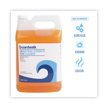 Industrial Strength Cleaner, Pine Scent, 1 gal Bottle, 4/Carton