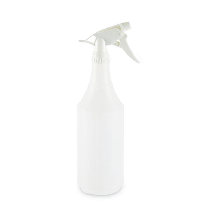 Embossed Plastic Spray Bottle, 32 oz, Clear, 24/Carton