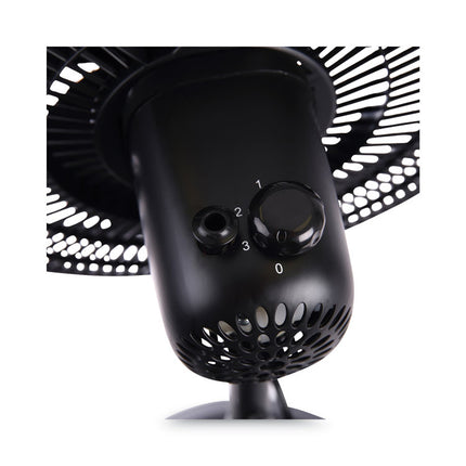 16" 3-Speed Oscillating Pedestal Stand Fan, Metal, Plastic, Black