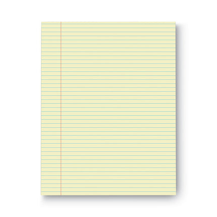 Glue Top Pads, Narrow Rule, 50 Canary-Yellow 8.5 X 11 Sheets, Dozen