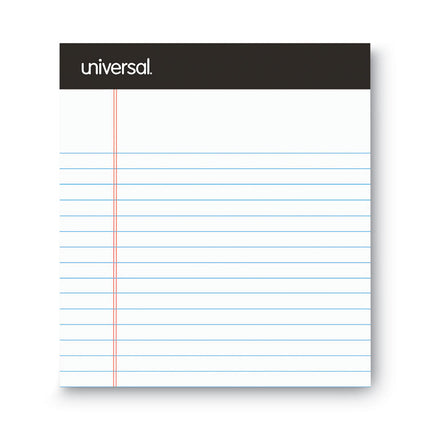Premium Ruled Writing Pads With Heavy-Duty Back, Narrow Rule, Black Headband, 50 White 5 X 8 Sheets, 6/pack