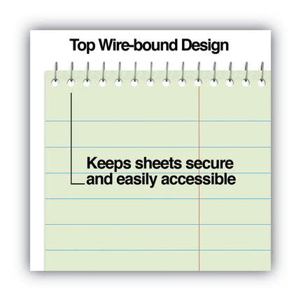 Steno Pads, Pitman Rule, Red Cover, 60 Green-Tint 6 X 9 Sheets