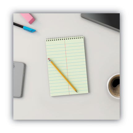 Steno Pads, Pitman Rule, Red Cover, 60 Green-Tint 6 X 9 Sheets