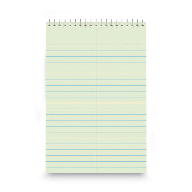 Steno Pads, Gregg Rule, Red Cover, 80 Green-Tint 6 X 9 Sheets