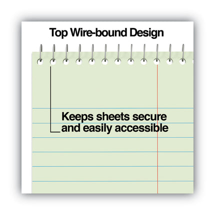 Steno Pads, Gregg Rule, Red Cover, 80 Green-Tint 6 X 9 Sheets