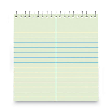 Steno Pads, Gregg Rule, Red Cover, 80 Green-Tint 6 X 9 Sheets