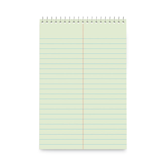Steno Pads, Gregg Rule, Red Cover, 80 Green-Tint 6 X 9 Sheets, 6/pack