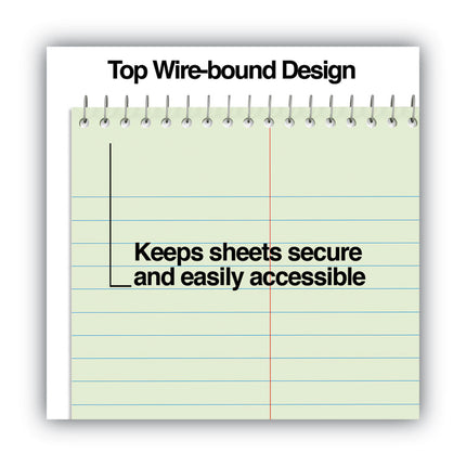 Steno Pads, Gregg Rule, Red Cover, 80 Green-Tint 6 X 9 Sheets, 6/pack