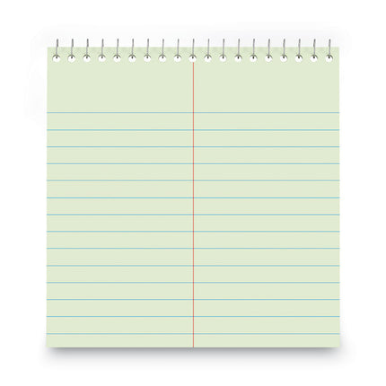 Steno Pads, Gregg Rule, Red Cover, 80 Green-Tint 6 X 9 Sheets, 6/pack