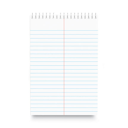 Steno Pads, Gregg Rule, Red Cover, 80 White 6 X 9 Sheets