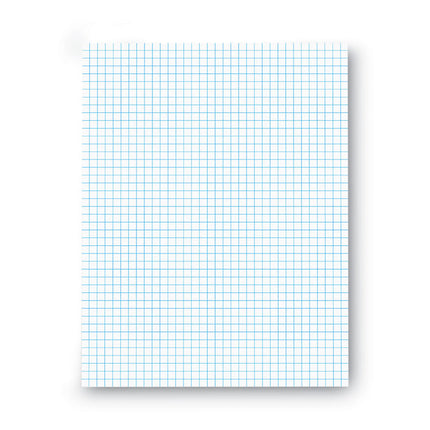 Quadrille-Rule Glue Top Pads, Quadrille Rule (4 Sq/in), 50 White 8.5 X 11 Sheets, Dozen