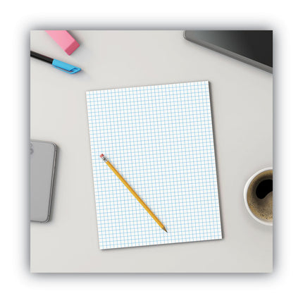 Quadrille-Rule Glue Top Pads, Quadrille Rule (4 Sq/in), 50 White 8.5 X 11 Sheets, Dozen