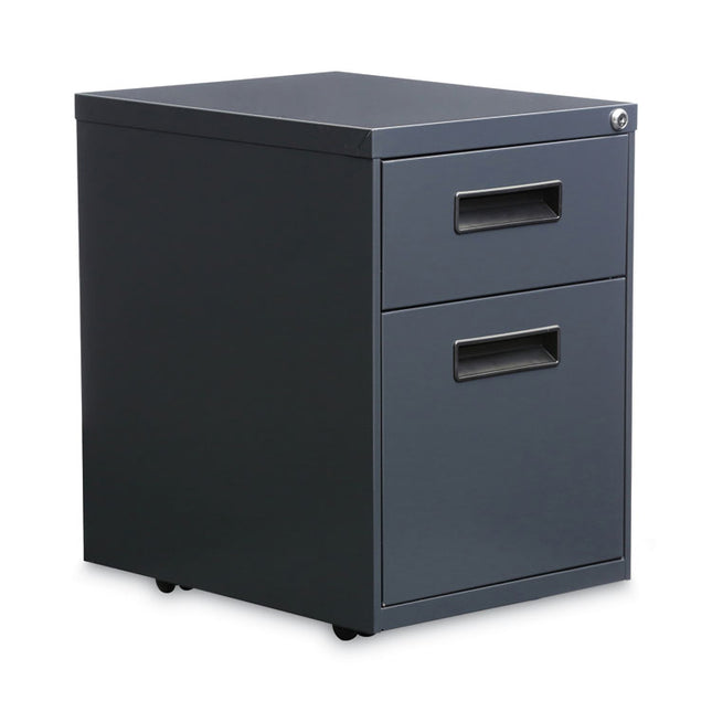 File Pedestal, Left Or Right, 2-Drawers: Box/file, Legal/letter, Charcoal, 14.96" X 19.29" X 21.65"