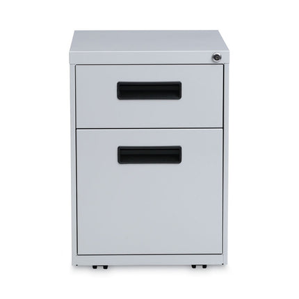 File Pedestal, Left Or Right, 2-Drawers: Box/file, Legal/letter, Light Gray, 14.96" X 19.29" X 21.65"