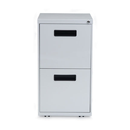 File Pedestal, Left Or Right, 2 Legal/letter-Size File Drawers, Light Gray, 14.96" X 19.29" X 27.75"