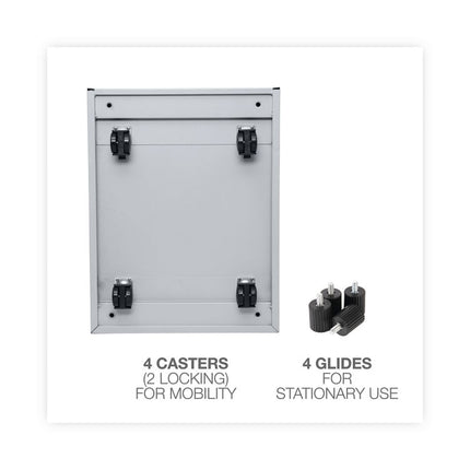 File Pedestal, Left Or Right, 2 Legal/letter-Size File Drawers, Light Gray, 14.96" X 19.29" X 27.75"