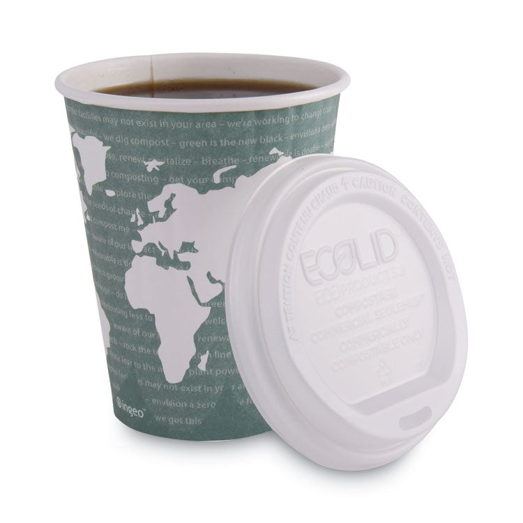 World Art Renewable and Compostable Insulated Hot Cups, 12 oz, Paper, Brown/White, 40/Pack, 15 Packs/Carton