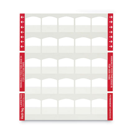 Laser Printable Index Tabs, 1/5-Cut, White, 1.13" Wide, 100/Pack