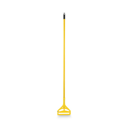Quick Change Side-Latch Plastic Mop Head Handle, 60" Aluminum Handle, Yellow