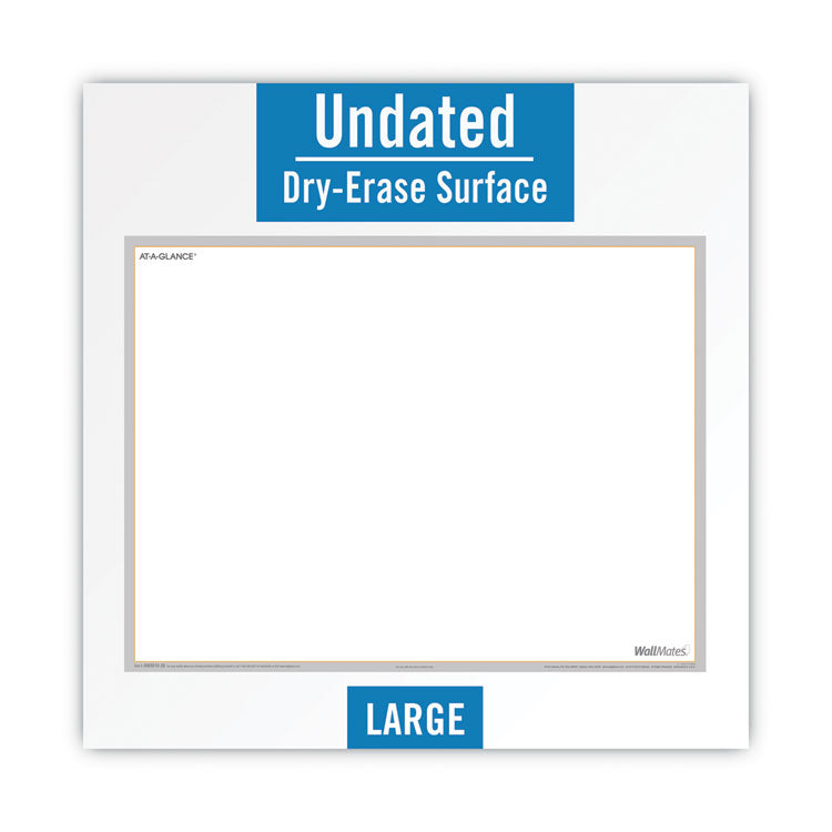 Wallmates Self-Adhesive Dry Erase Writing/planning Surface, 36 X 24, White/gray/orange Sheets, Undated