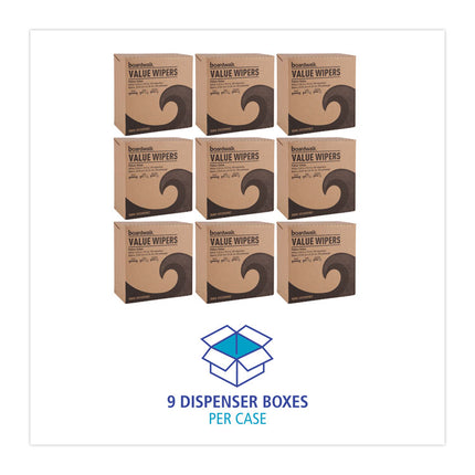 DRC Wipers, 9.33 x 16.5, White, 100 Dispenser Packs, 9 Dispenser Packs/Carton