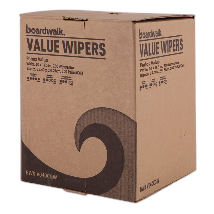 DRC Wipers, Centerpull, 10 x 11.5, White, 200/Carton