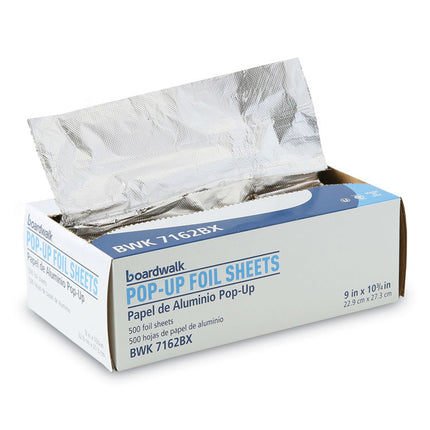 Standard Aluminum Foil Pop-Up Sheets, 63 Gauge, 9 x 10.75, 500 Sheets/Box