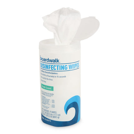 Quat-Based Disinfecting Wipes, 7 x 8, Fresh Scent, 75/Canister, 3 Canisters/Pack