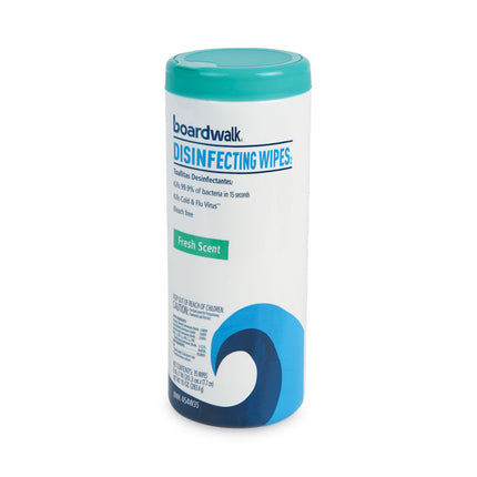 Quat-Based Disinfecting Wipes, 7 x 8, Fresh Scent, 35/Canister, 12 Canisters/Carton
