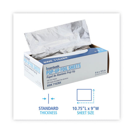 Standard Aluminum Foil Pop-Up Sheets, 63 Gauge, 9 x 10.75, 500 Sheets/Box