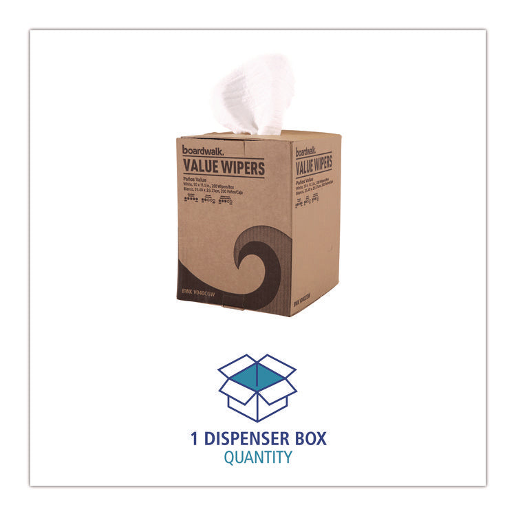 DRC Wipers, Centerpull, 10 x 11.5, White, 200/Carton