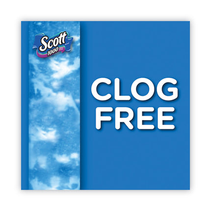 Standard Roll Bathroom Tissue, Septic Safe, 1-Ply, White, 1,000 Sheets/Roll, 20/Pack, 2 Packs/Carton