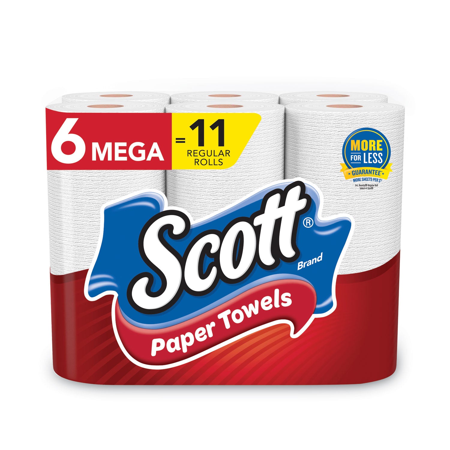 Choose-A-Size Mega Kitchen Roll Paper Towels, 1-Ply, 100/roll, 6 Rolls/pack, 4 Packs/carton