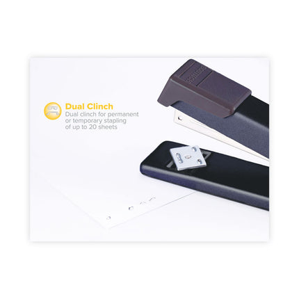 Classic Metal Stapler, 20-Sheet Capacity, Black