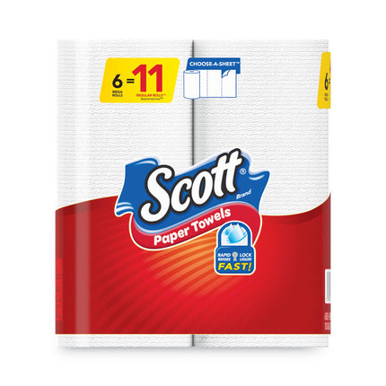 Choose-A-Size Mega Kitchen Roll Paper Towels, 1-Ply, 100/roll, 6 Rolls/pack, 4 Packs/carton