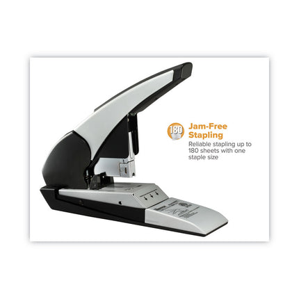Auto 180 Xtreme Duty Automatic Stapler, 180-Sheet Capacity, Silver/black