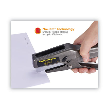 B8 Xtreme Duty Plier Stapler, 45-Sheet Capacity, 0.25" To 0.38" Staples, 2.5" Throat, Black