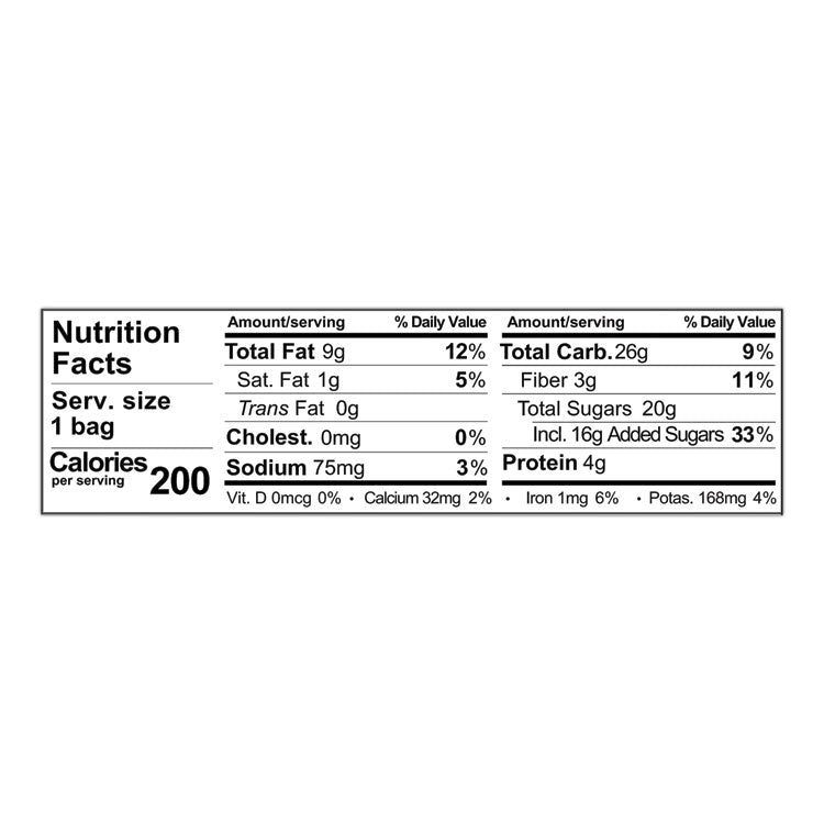 Glazed Mixes, Classic Fruit Nut, 1.5 Oz, 18/Carton