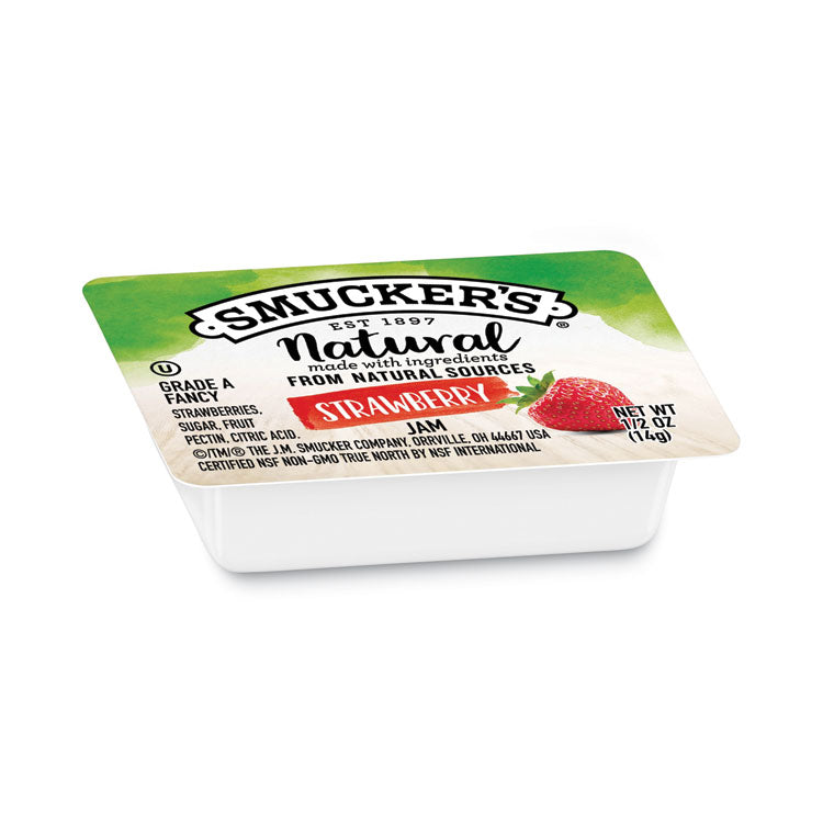 Smuckers 1/2 Ounce Natural Jam, 0.5 Oz Container, Strawberry, 200/carton