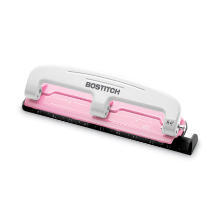12-Sheet EZ Squeeze InCourage Three-Hole Punch, Breast Cancer Awareness, 9/32" Holes, Pink
