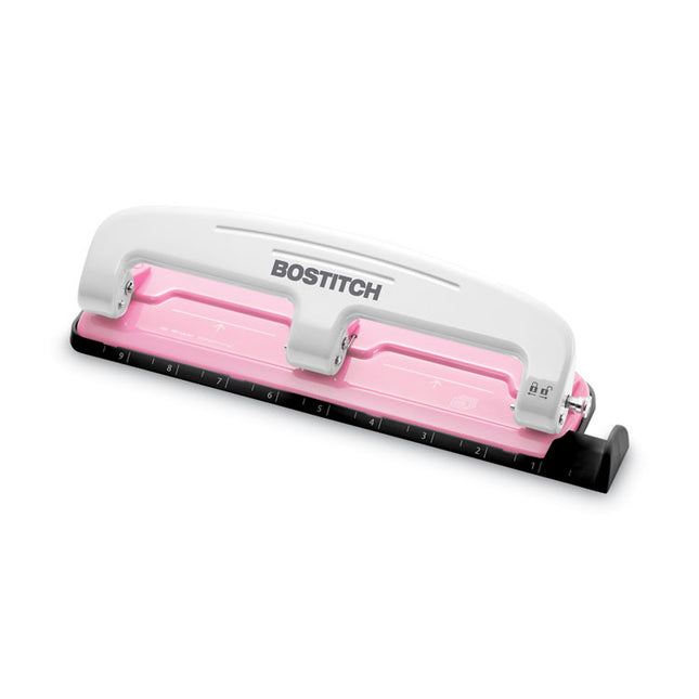12-Sheet EZ Squeeze InCourage Three-Hole Punch, Breast Cancer Awareness, 9/32" Holes, Pink