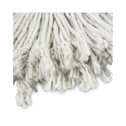 Cut-End Wet Mop Head, Cotton, No. 24, White 12/carton