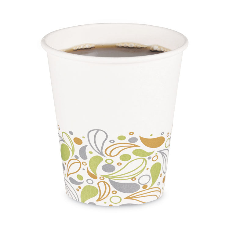 Deerfield Printed Paper Hot Cups, 10 oz, 50/Sleeve, 20 Sleeves/Carton
