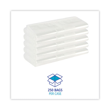 Reclosable Food Storage Bags, Gallon, 10.5" x 11", Clear, 250/Box